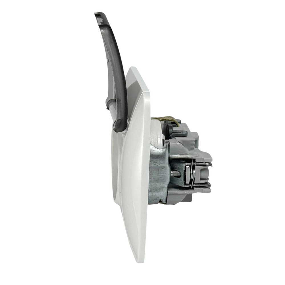 Розетка ELBI ZIRVE Fixline біла 1-на з заземленням з кришкою ( 501-010201-218 )
